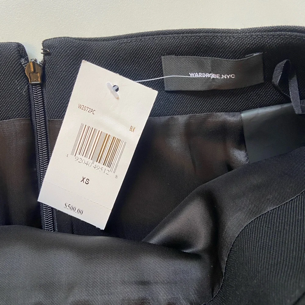 WARDROBE.NYC Black Column Mini Skirt - XS - BRAND NEW WITH TAGS - Picture 5 of 9